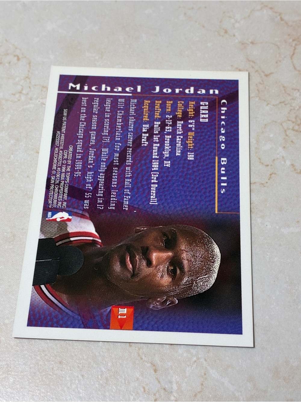 SOLD!!   Michael Jordan Chicago Bulls Topps Finest Mystery #M1 - Picture 7 of 7